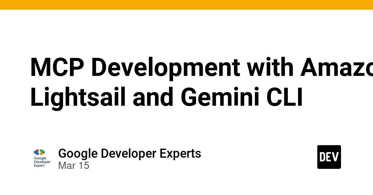 Cover for MCP Development with Amazon Lightsail and Gemini CLI