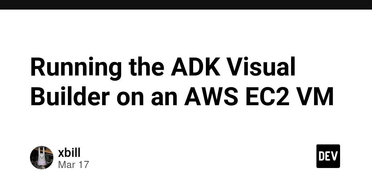 Cover for Running the ADK Visual Builder on an AWS EC2 VM