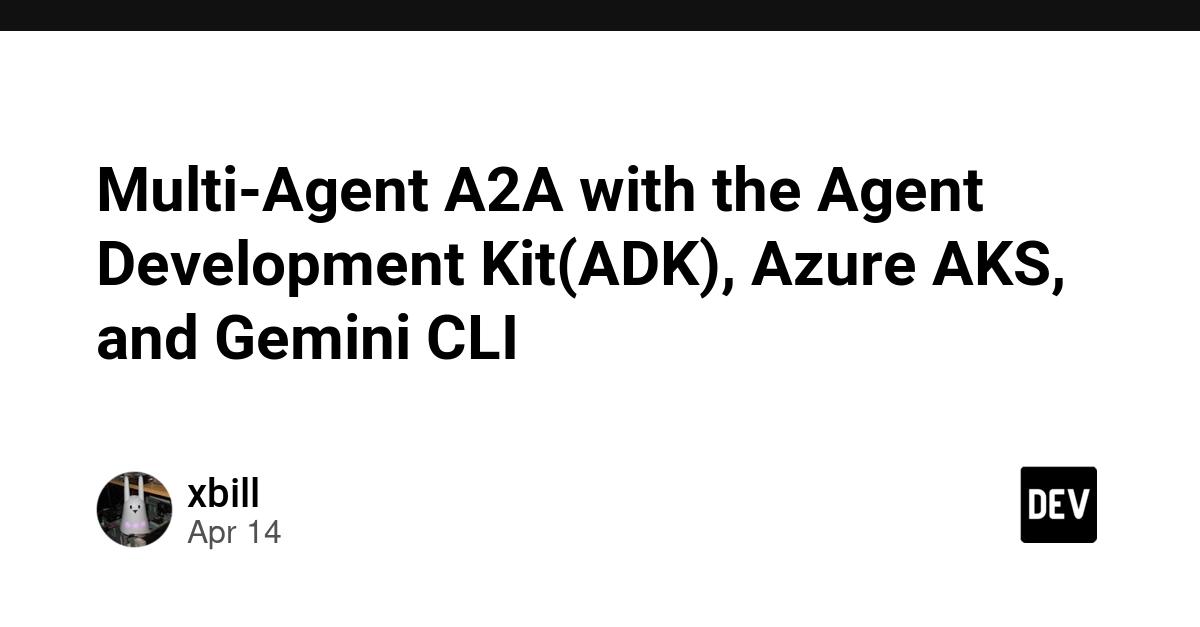 Cover for Multi-Agent A2A with the Agent Development Kit(ADK), Azure AKS, and Gemini CLI