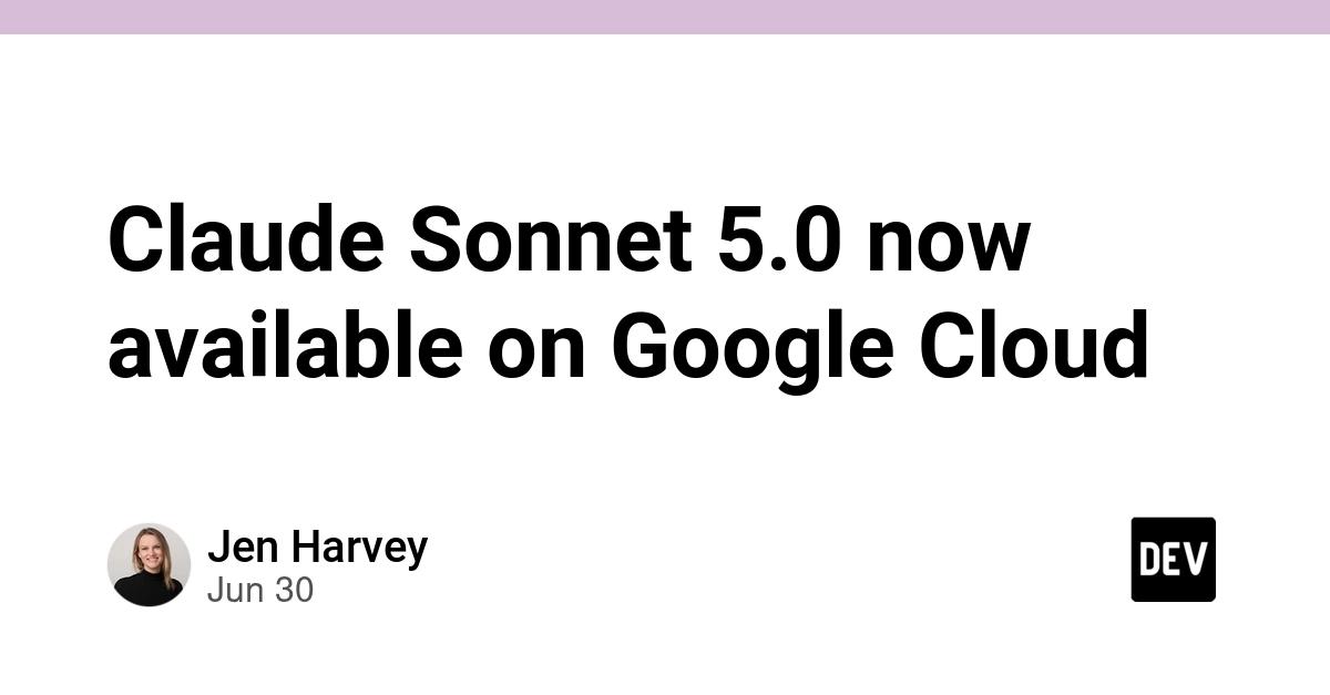 Cover for Claude Sonnet 5.0 now available on Google Cloud