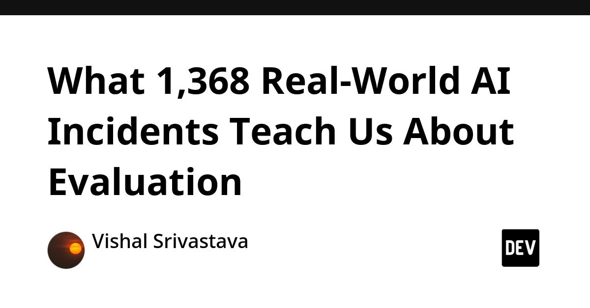 Cover for What 1,368 Real-World AI Incidents Teach Us About Evaluation