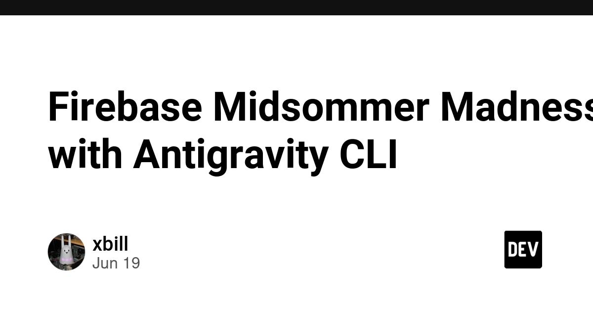 Cover for Firebase Midsommer Madnesss with Antigravity CLI