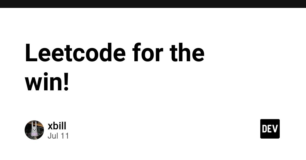 Cover for Leetcode for the win!