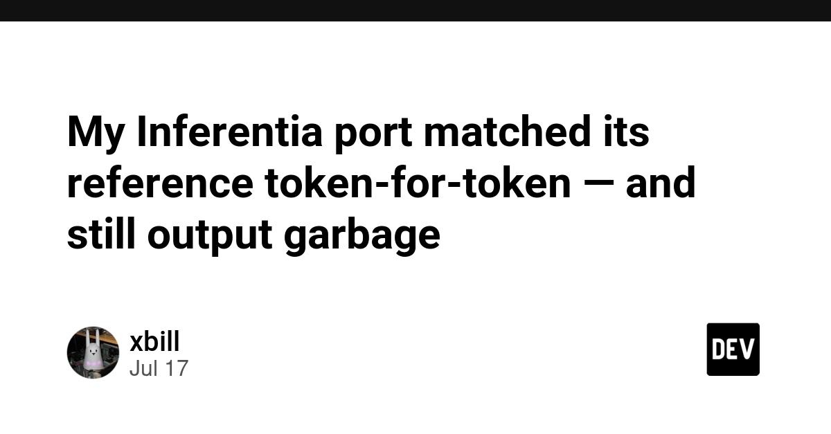 Cover for My Inferentia port matched its reference token-for-token — and still output garbage