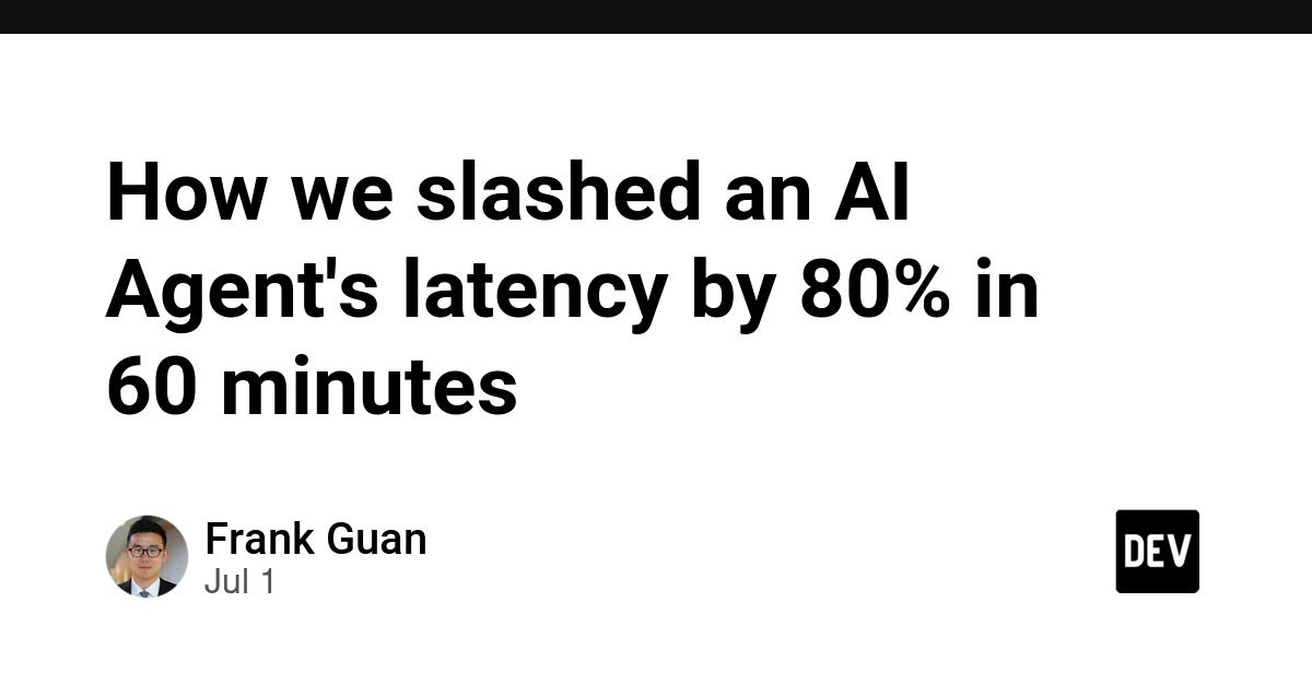 Cover for How we slashed an AI Agent's latency by 80% in 60 minutes
