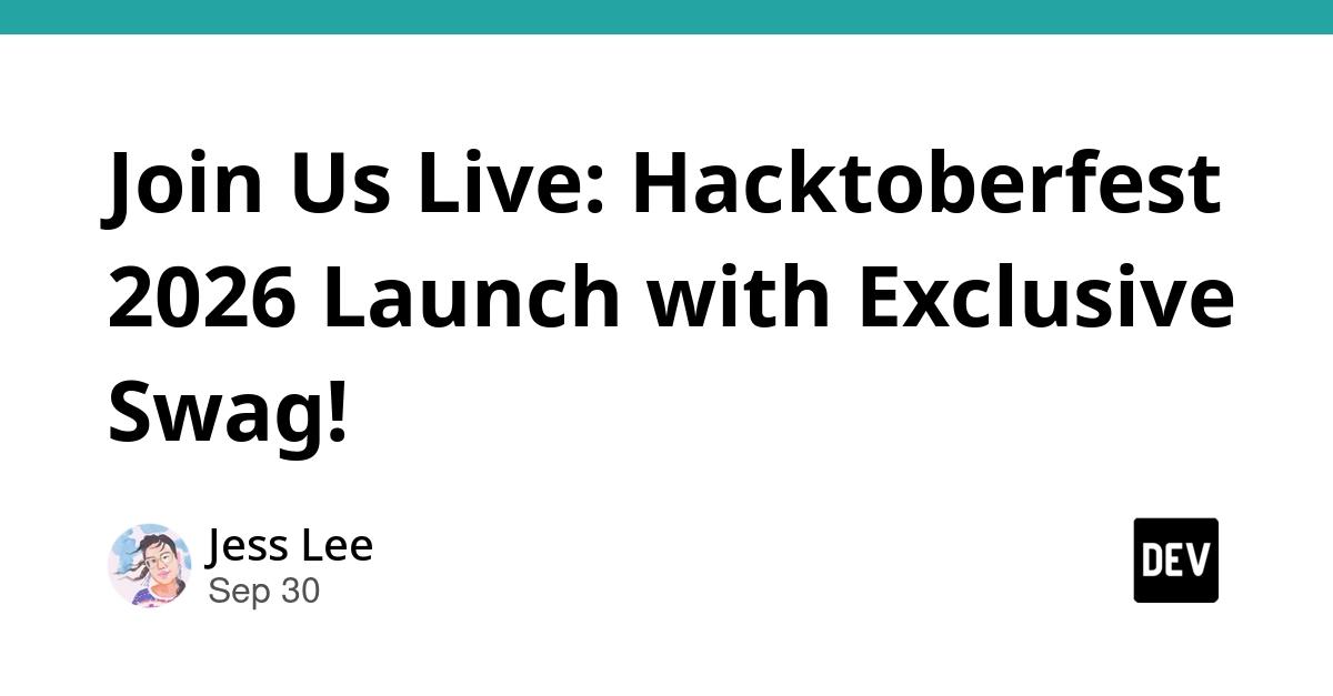 Cover for Join Us Live: Hacktoberfest 2026 Launch with Exclusive Swag! 🎃🚀