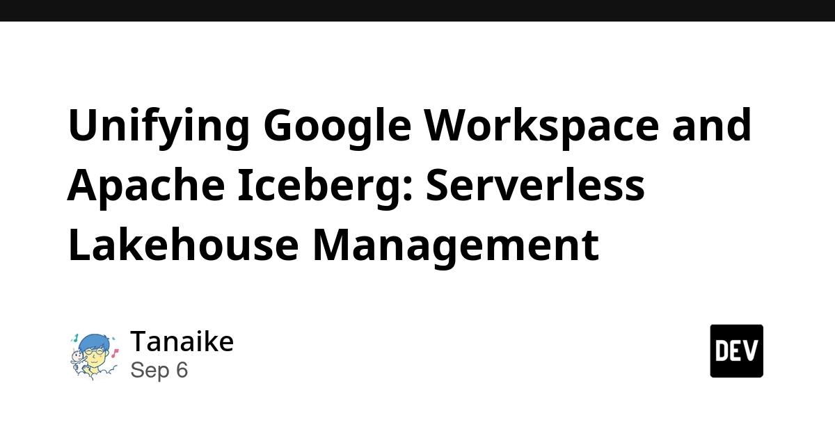 Cover for Unifying Google Workspace and Apache Iceberg: Serverless Lakehouse Management